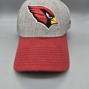 New Era Gray and Red Cap with Bird Emblem